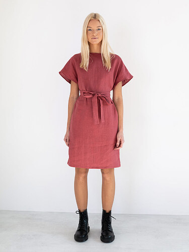 PENELOPE-Linen-Dress-Raspberry-3