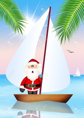 33186786-santa-claus-on-boat