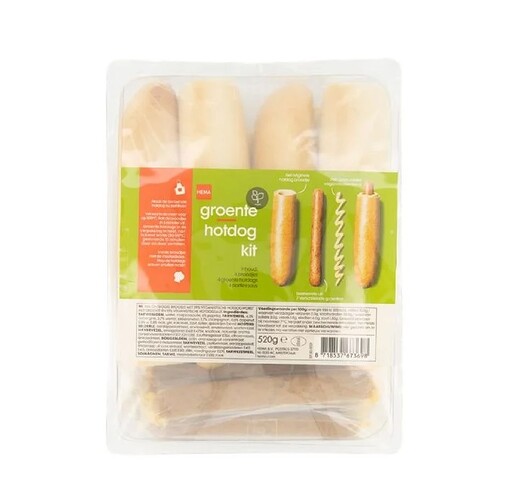 Hema-groente-hotdog-kit