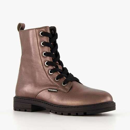 braqeez-leren-meisjes-veterboots-rosegoud