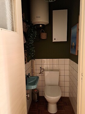 Wc in de kleur Bancha van Farrow and Ball