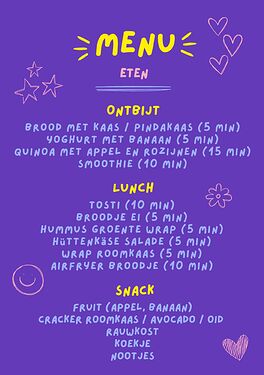 Emerald Green Yellow Handwritten Doodles Menu