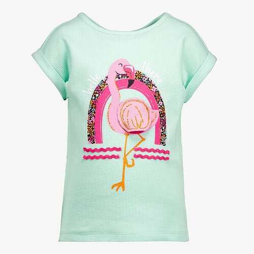 twoday-meisje-t-shirt-mintgroen-met-flamingo